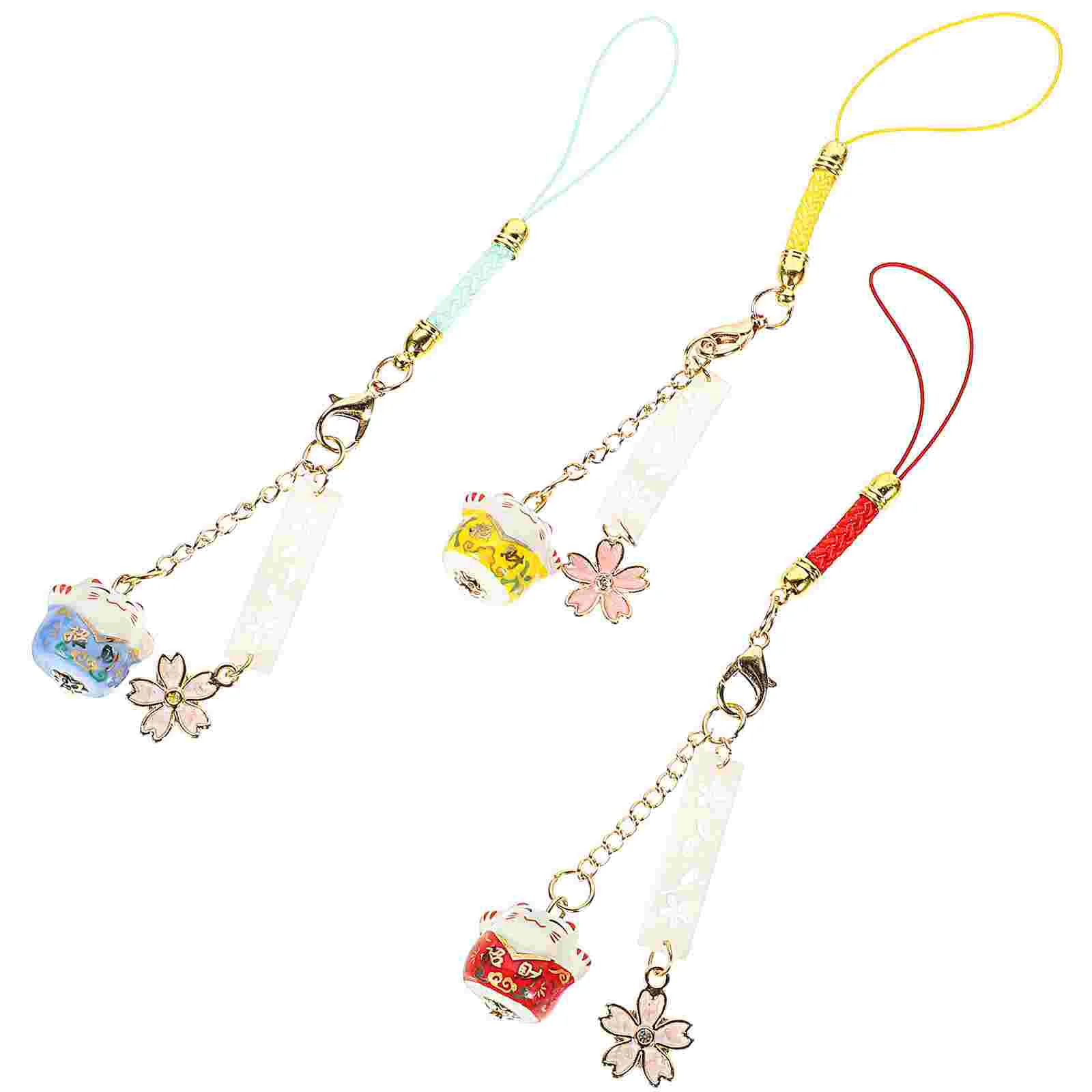 

Phone Cat Pendant Charm Strap Hanging Lucky Decor Keychain Lanyard Bag Chain Cellphone Fortune Lanyards Mobile Wrist Charms