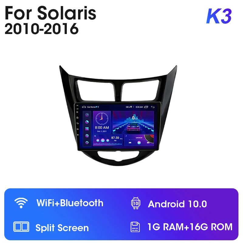

JMCQ 2Din автомобильный радиоприемник мультимедийный плеер для Hyundai Solaris 1 2010-2016 навигационный головное устройство беспроводной Carplay 4G Android 12