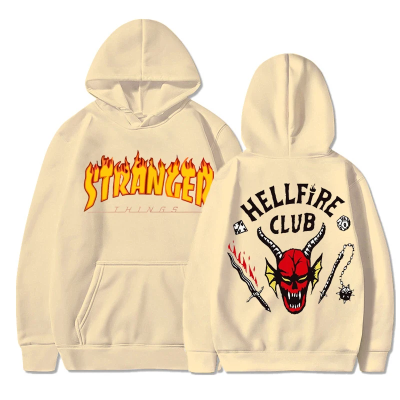 

Hot Hellfire Club Stranger Things 4 Hoodies 2022 Harajuku Pullovers Spring/Autumn Men Sweatshirts Sudaderas Fashion Clothing y2k