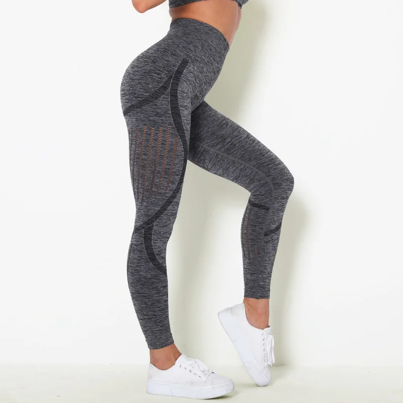 New Seamless Hollow Out Leggings Women Workout Tights Yoga Pant Gym Fitness Clothing Sports Push Up Leggins Mallas Drop Ship
