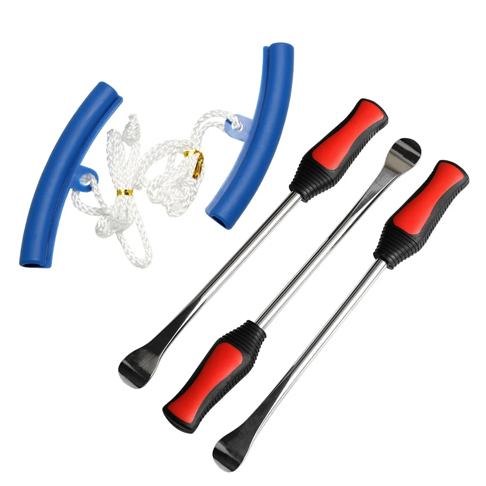 

5pcs Car Tire Change Tool Set Tire Dismounting Mounting Set Tyre Spoon Lever Tools Rim Protector Sheaths For Motorcycle Car
