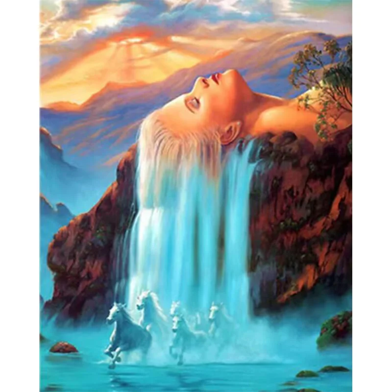 Алмазная живопись AB алмазная Набор для вышивки богини гор настенное украшение
