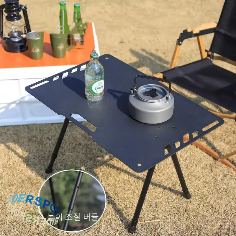 

Outdoor Aluminum Alloy Table Lightweight Tactical Table Folding Dinner Table Blackened Self-driving Picnic Camping Table New