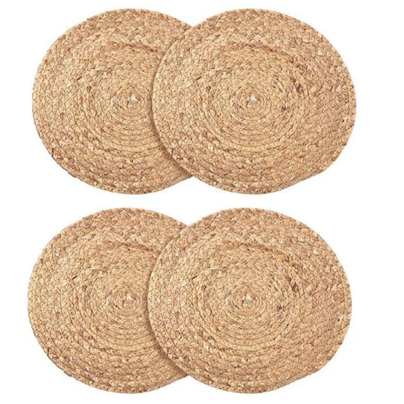 

4 шт., соломенная подстилка для посуды и сковородки