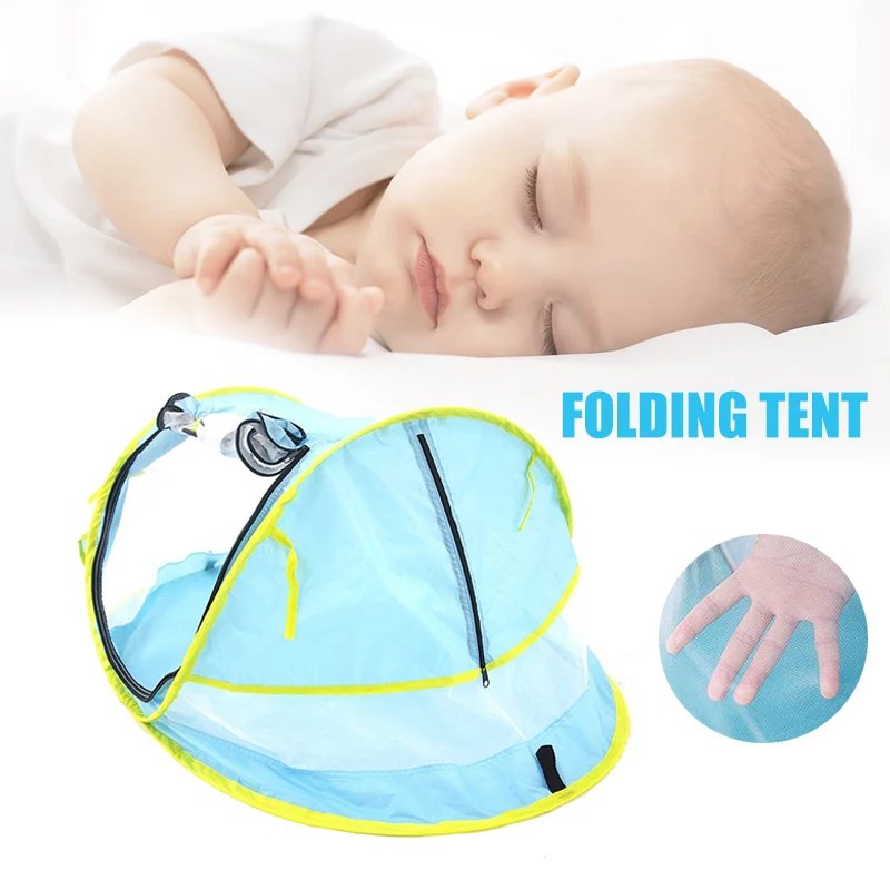 

Large Baby Portable Beach Play Tent UPF 50+ Sun Shelter Infant Net Protection For Babies From Sunburn