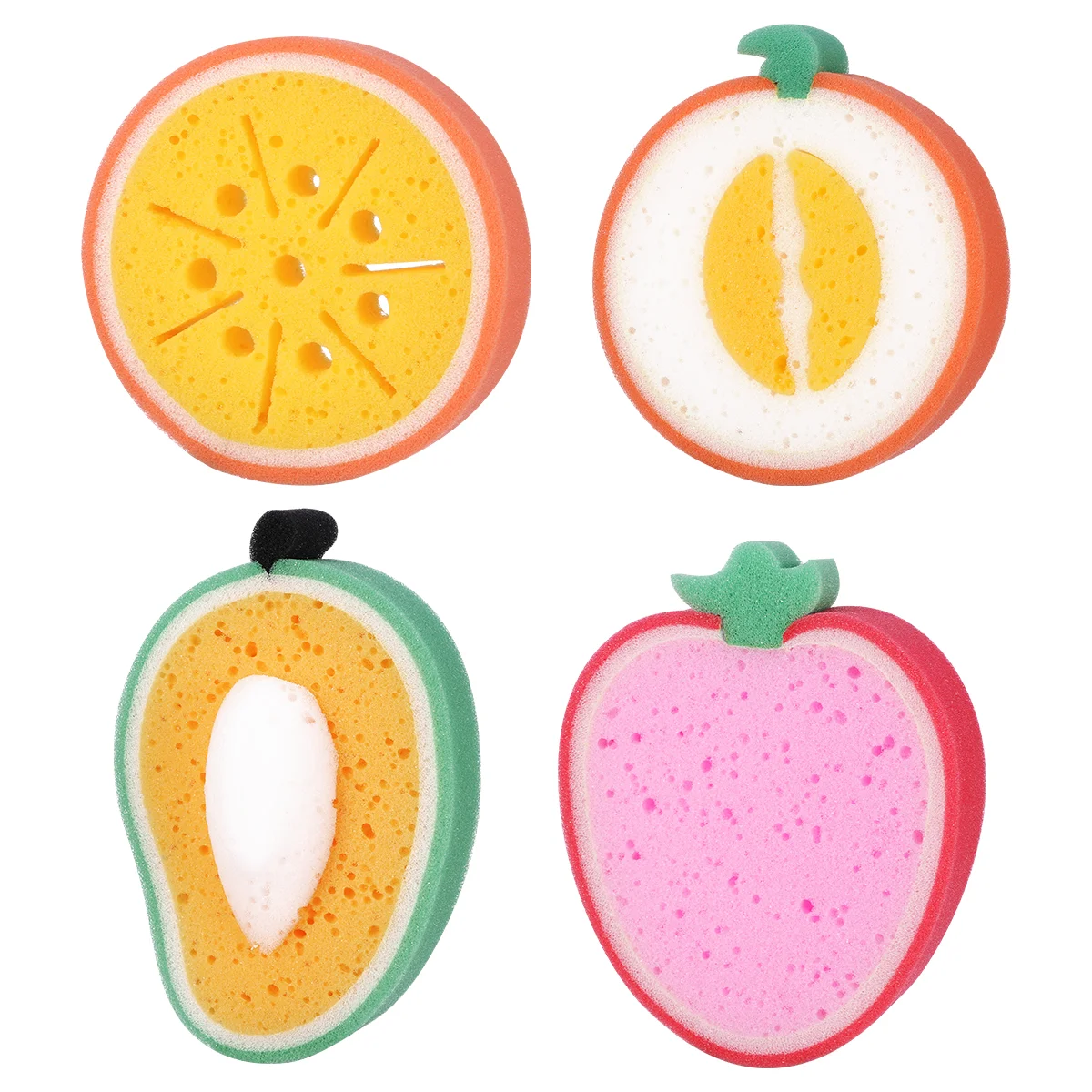 

Healifty 4pcs Fruit Shaped Bath Sponge Bath Brushes Sponges Scrubbers Bathing Tools for Kids Children Mango Honey-dew Melon