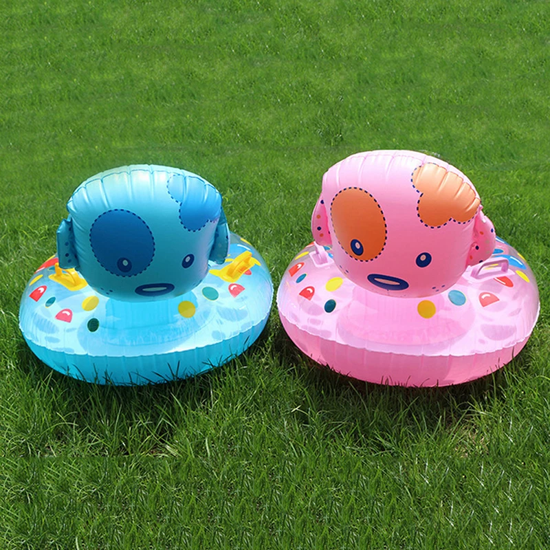 

Cartoons Picture Water Park Sitting Circle Swimming Ring Summer Day Joy Safety Parent-child Children's