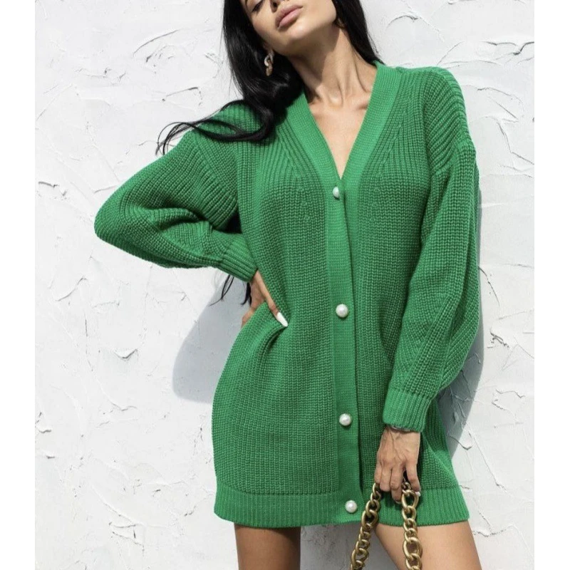 

Женский свитер с длинным рукавом, повседневный однотонный Свободный кардиган в Корейском стиле, Свитшот в винтажном стиле, Осень-зима 2022