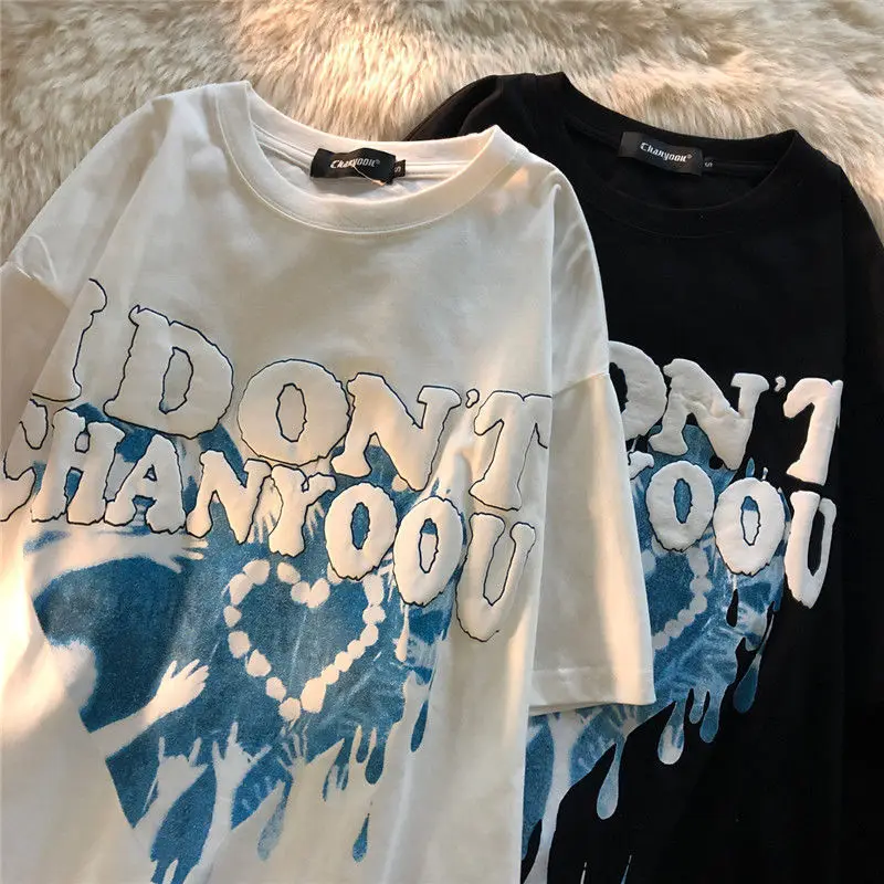 Футболка женская с коротким рукавом уличная одежда в стиле Харадзюку Топ