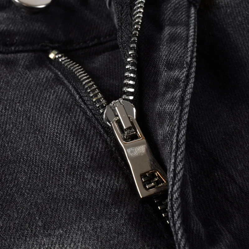 Street Fashion Men Jeans Retro Black Gray Stretch Slim Ripped Jeans Men Hole Trousers Patch Designer Hip Hop Brand Pants Hombre