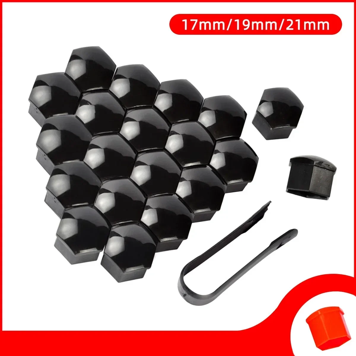 

20 шт. 17 мм, 19 мм, 21 мм, колпачки для гаек колес автомобиля, защитные колпачки, антикоррозийная крышка ступицы, гайка шины, болт, болт, внешнее украшение, колпаки ступицы