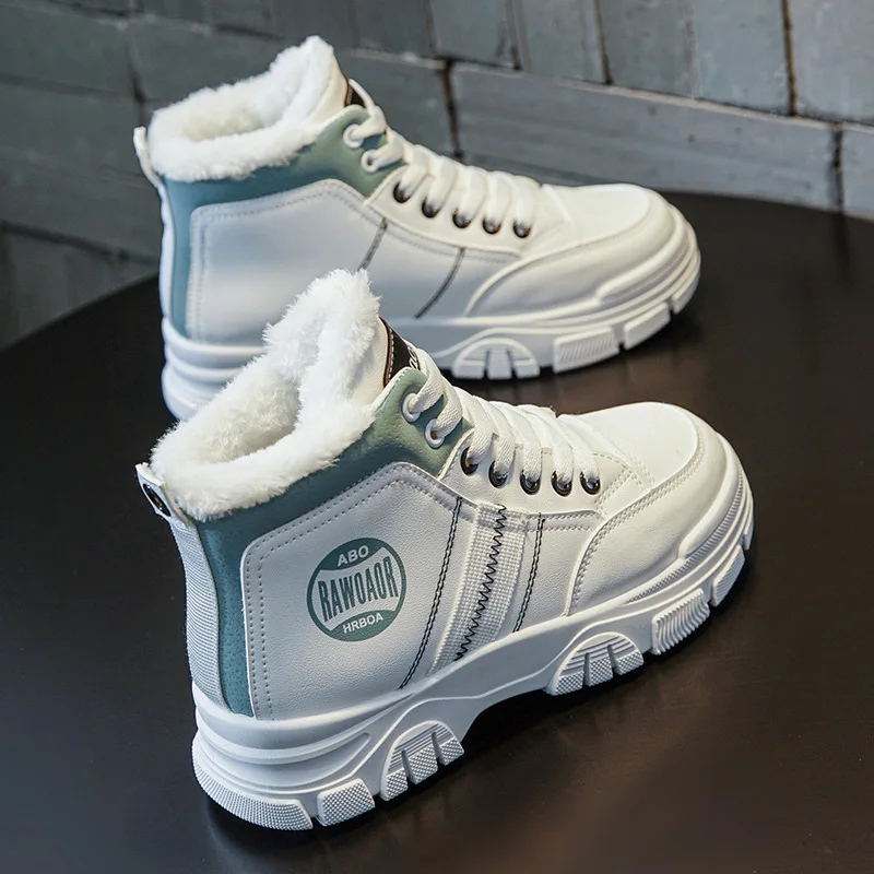 

Fashionable Small Boots Women's New Winter 2022 Plush Low Top Short Boots British Style Versatile Warm Cotton Boots