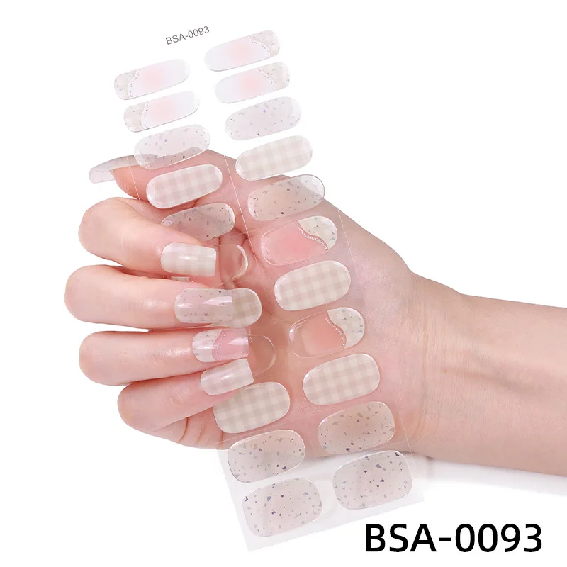 22 полоски обертки для французского гель-лака ногтей цветной клейкий маникюрный