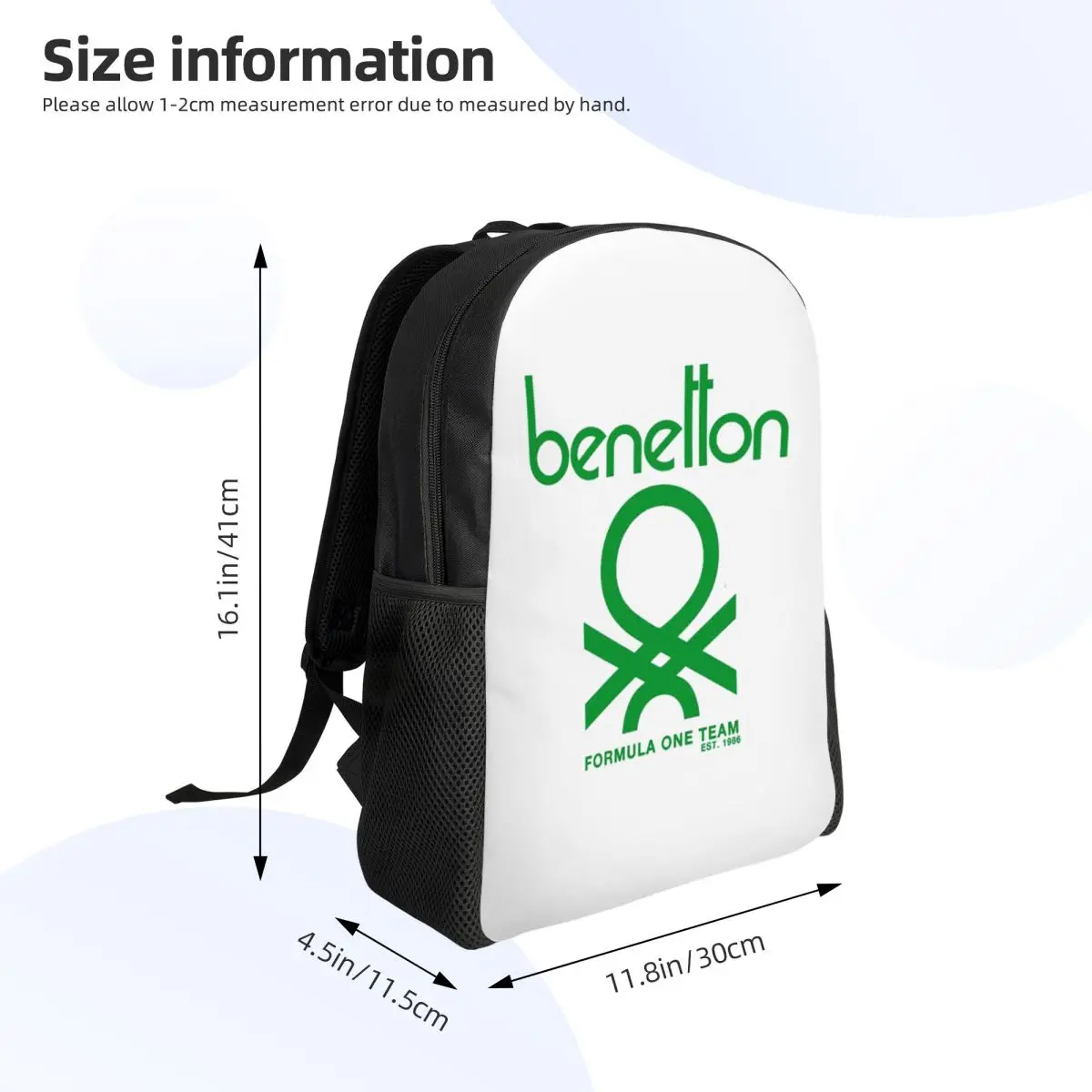 Фото Рюкзак Benetton, вместительный, для детей, школьный, на плечо, для мужчин и женщин №3