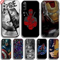 marvel avengers phone case for xiaomi mi 10 10t pro 5g soft tpu black silicone cover coque bumper