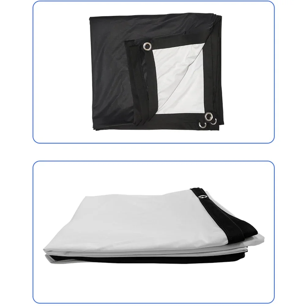 Экран для проектора LEJIADA 60-150 дюймов белый молочный черный фон дизайн без складок