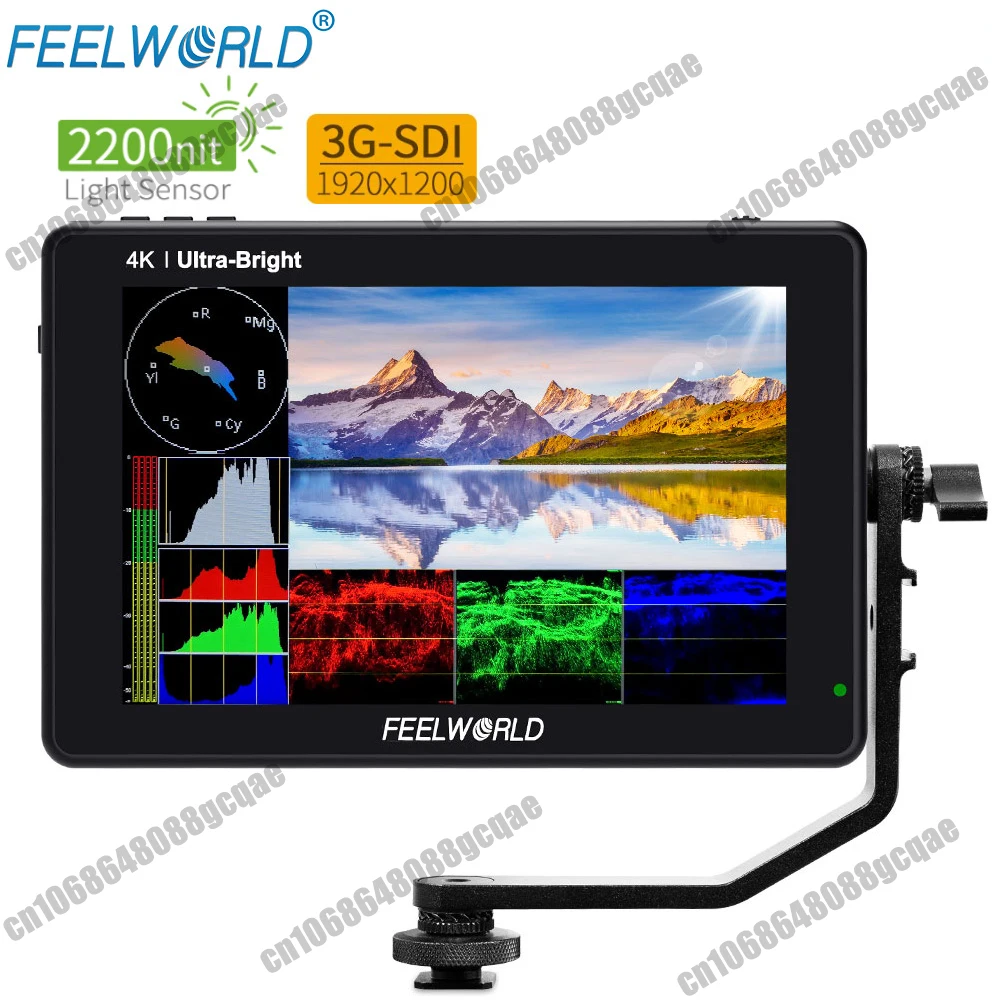

FEELWORLD LUT7S 7 Inch 3G-SDI 4KHDMI 2200nits 3D LUT Touch Screen DSLR Camera Field Monitor with Waveform VectorScope Histogram