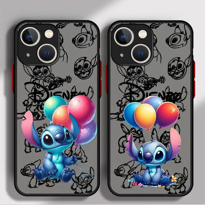 Disney Koala Stitch And Lilo phone case for Apple iPhone 15 16 14 pro max 8 11 12pro xs x 13 mini Los casos matte frosted fundas