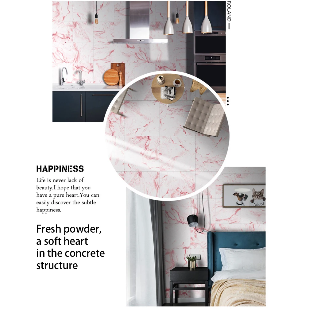 

Ground Sticker Home Wallpapers Oil-Resistant Self-Adhesive Tiles Living-Room