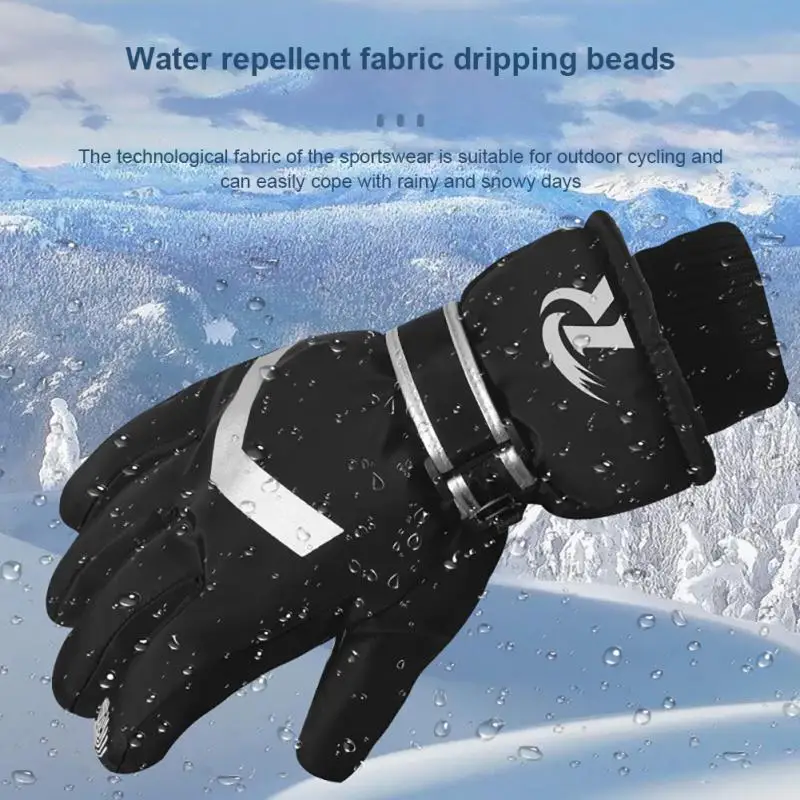 

Touch Screen Riding Gloves Fleece Lining Mittens Water-splashing Windproof Sports Gloves Sport Equipment Thickened High-density