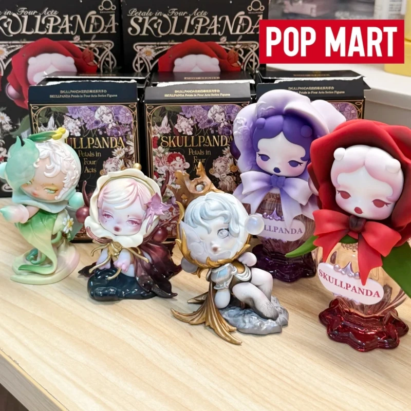 Фото Горячая новинка: POP MART Skullpanda Petals In Four Acts — таинственная коллекционная фигурка-спрей в закрытой упаковке, модный коллекционный декор, подарок-сюрприз №2