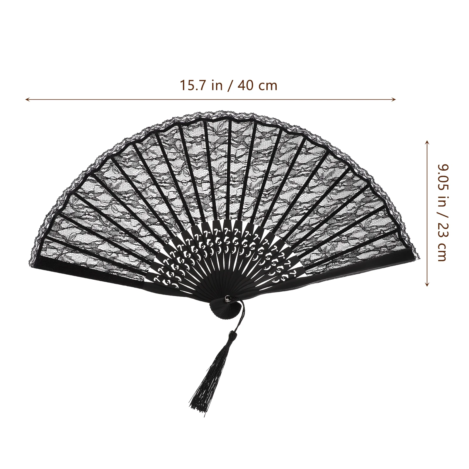 

Fan Folding Hand Lace Fans Women Silkhandheld Spanish Chinese Foldable Black Wedding Japanese Victorian Cotton Heldflower