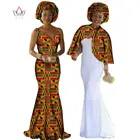 Новинка 2022, платье с Африканским принтом Дашики, Женский комплект из 2 предметов, платье макси без рукавов с принтом и юбкой-годе, модель WY140