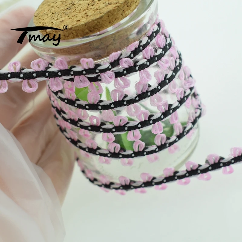 Кружевные эластичные ленты с цветами два цвета