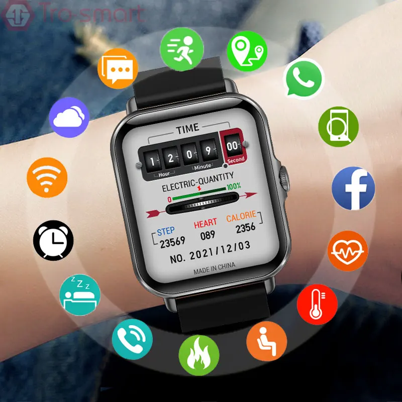 

Часы наручные BT для мужчин и женщин, цифровые спортивные электронные светодиодные, с функцией звонков, для фитнеса