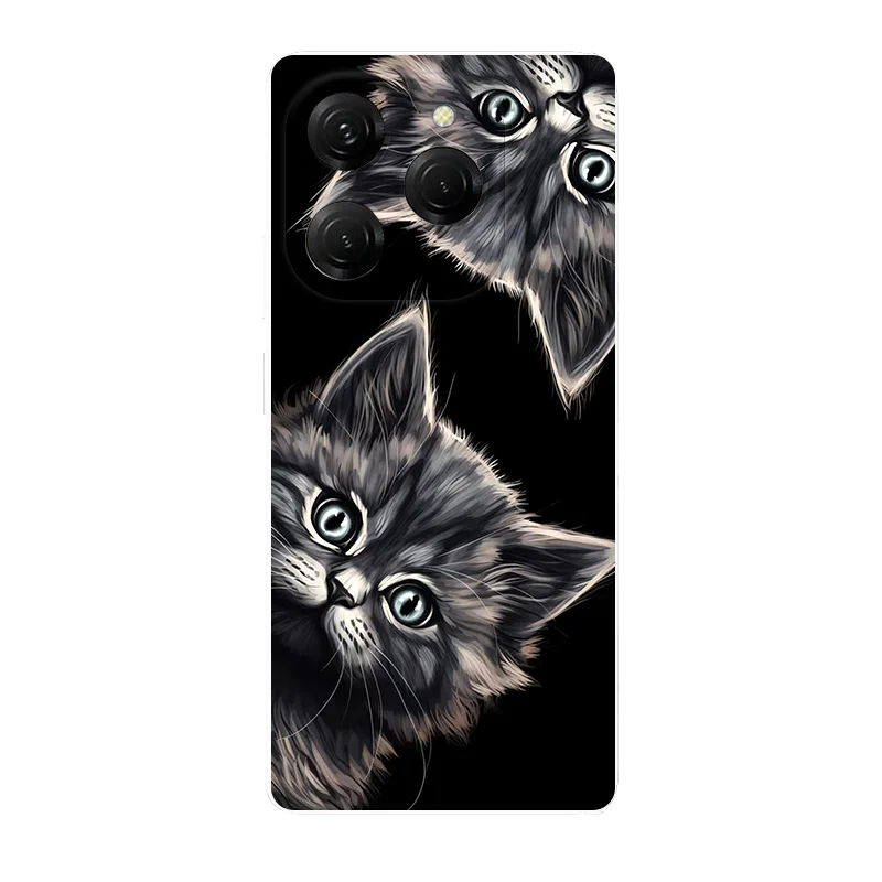 Чехол для Tecno Spark 20 Pro KJ6 Забавный Симпатичный Силиконовый мягкий Задние чехлы