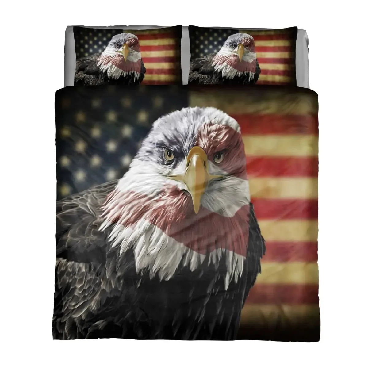 Комплект пододеяльников в Африке Воздушный вид лысиного орлана США Декоративный