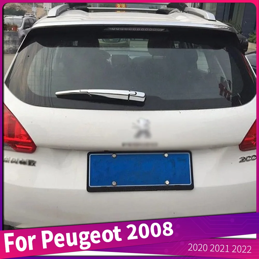 

2020 2021 2022 для Peugeot 2008 ABS хромированная накладка на заднее стекло автомобиля, дождевик, стеклоочиститель, отделка, стикер, автомобильные аксесс...