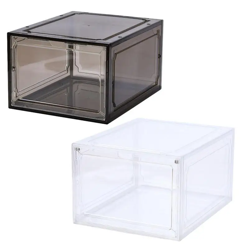 

Органайзер для обуви для шкафа, прозрачная коробка для обуви, компактная коробка для хранения, прозрачные контейнеры для кроссовок, пыленепроницаемый ящик, Органайзер