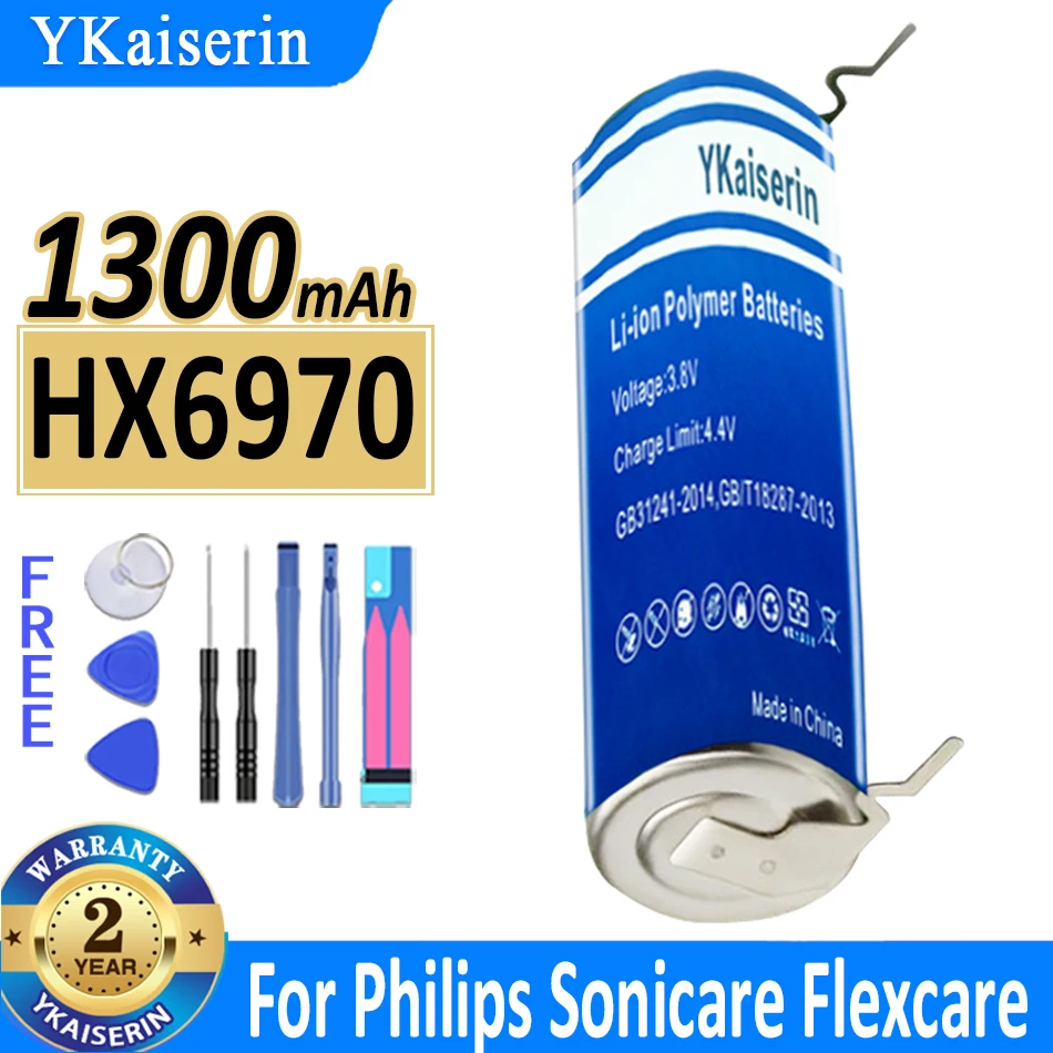 

YKaiserin 1300mAh for Philips Sonic HX6970 HX6530 HX6511 HX6320 HX6330 HX6720 HX6710 HX6760 HX9350 HX9360 HX65 HX67 for Sonicare
