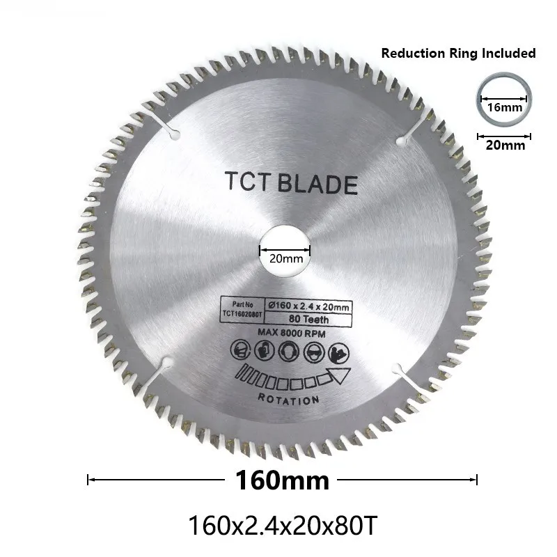

Циркулярный диск xcan TCT 160/165/185 мм для дерева, пластика, акрила 24/48/60/80T