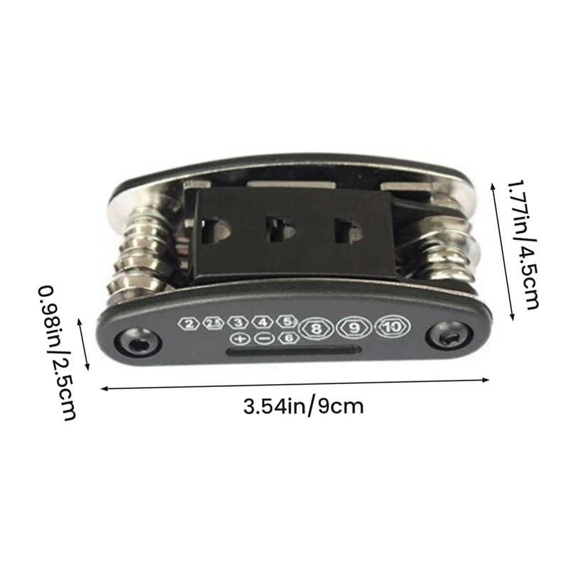 16 в 1 складной метрический набор инструментов для ремонта велосипеда портативный