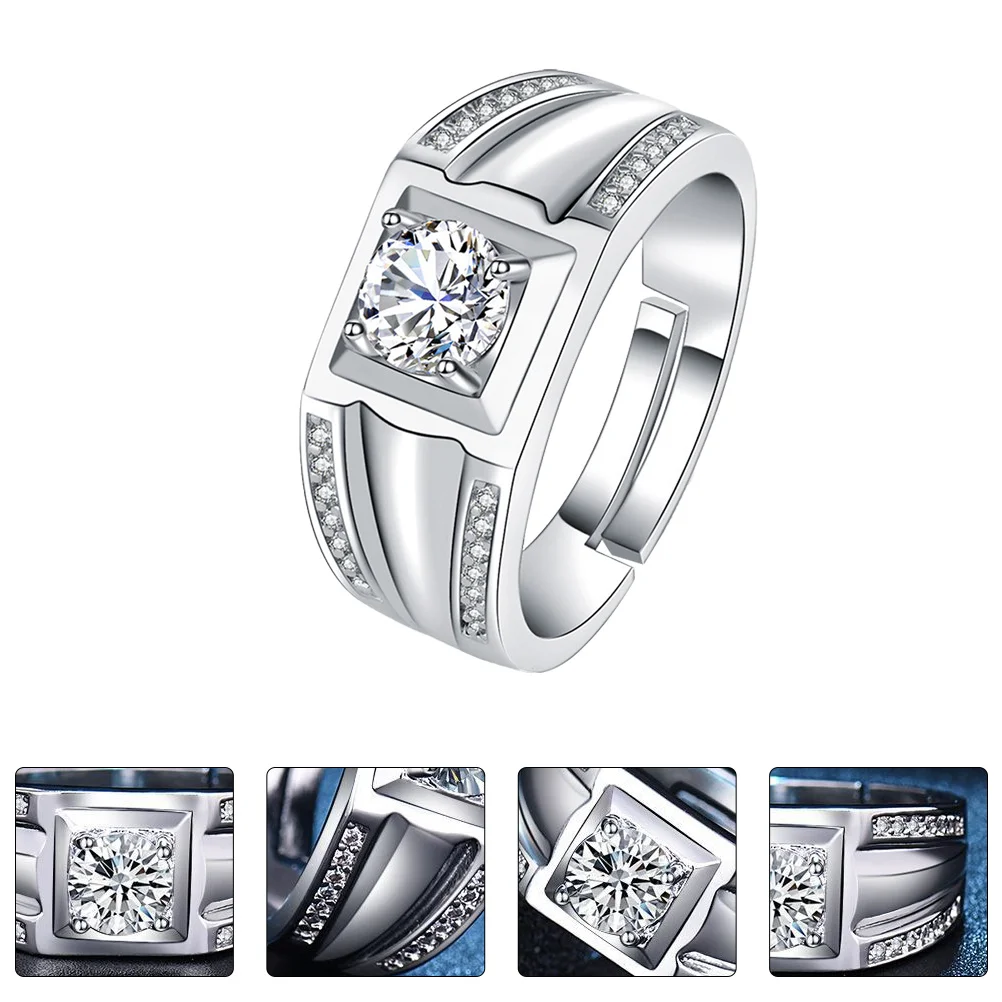 

Male Birthday Gifts Men White Mens Ring Mens Engagement Rings Copper Ring White Ornaments Stackable Finger Rings