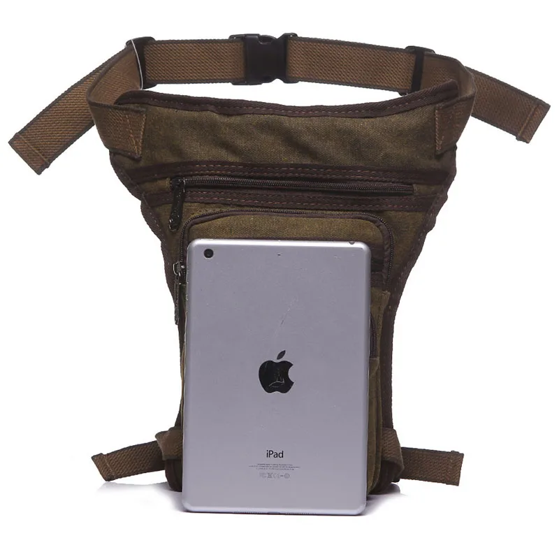 Men's Belt Hip Drop Leg Bag Canvas Messenger Belt Hip Bum Fanny Waist Pack for Travel Trekking Motorcycle Riding New