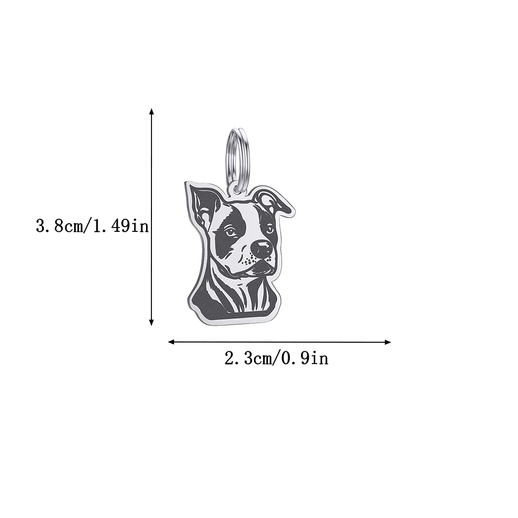 Персонализированная идентификационная бирка для собак из нержавеющей стали