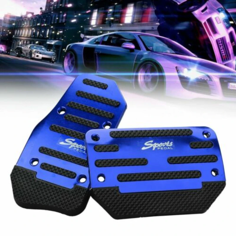 

SPJP Pedal Pads 2Pcs/3Pcs Aluminum Automatic Gear Brake Accelerator Non-Slip Foot Pedal Pad Cover Universal Car Interior Parts