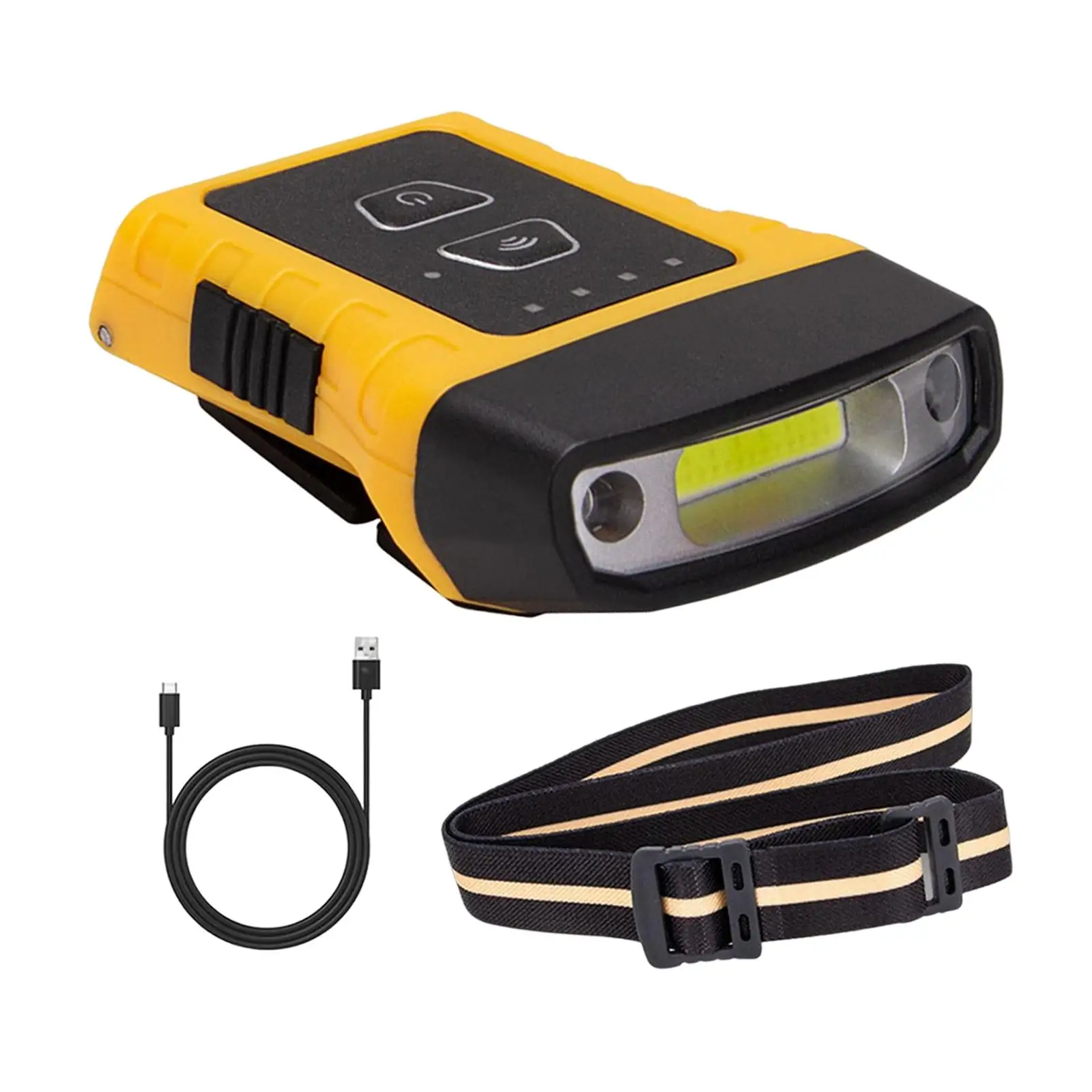 

2 in 1 COB Headlamp Headlight Rechargeable 180° Adjustable Waterproof Clip On Work Light for Running Camping Climbing