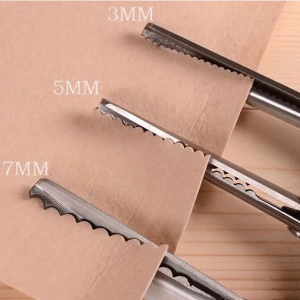 

NEW2022 3 5 7mm Fabric Dressmaking Scalloped Edge Pinking Shears Scissors Clipper Fabric Cutter Sewing Professional Tailor Sci
