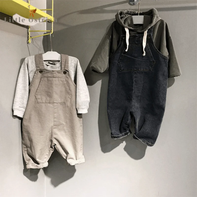 

Детский хлопковый комбинезон с карманами, на возраст 12-7 лет