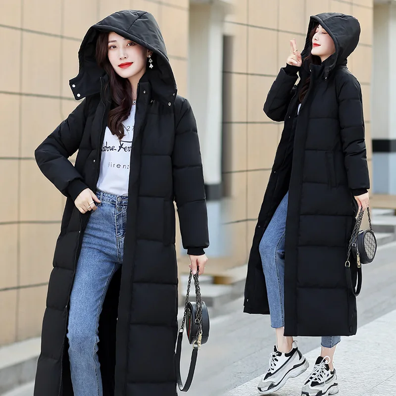 Parkas Women New Loose Overknee Thickened Cotton Padded Coat Extended Cotton-Padded Jacket for Women Winter Coat Women