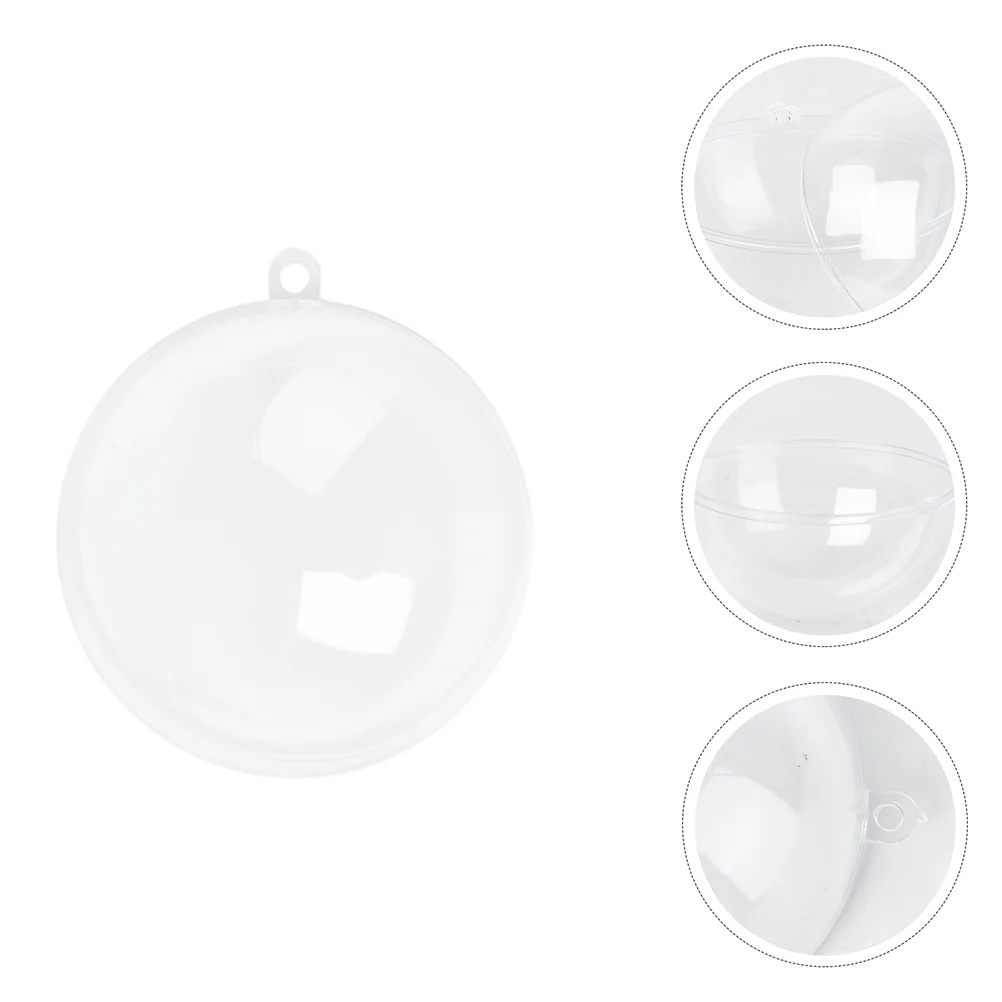 

10 Pcs Christmas Hollow Ball Plastic Fillable Balls Clear Craft DIY Crafts Wedding Ornaments Birthday Abs