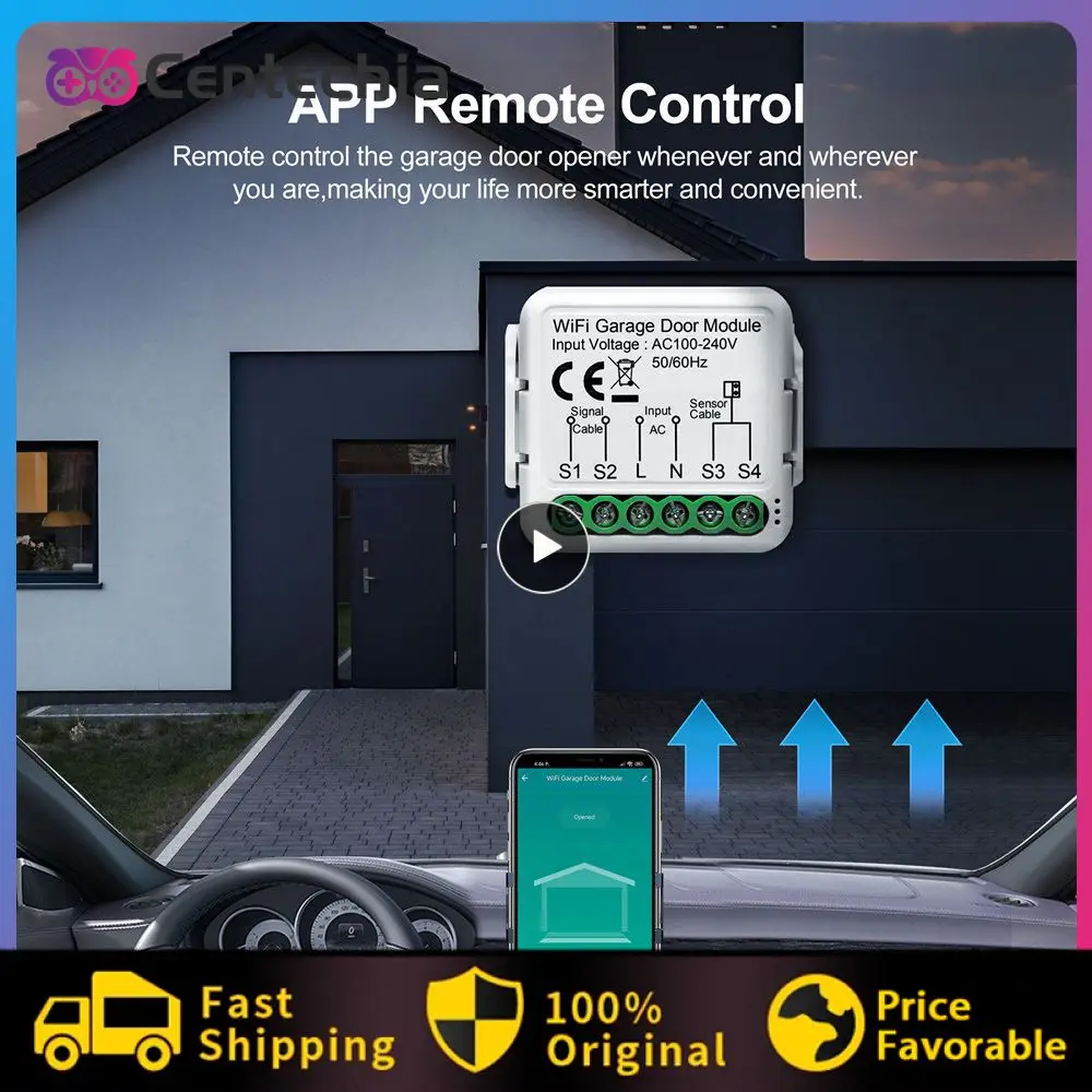 

-10℃-+40℃ Intelligent Garage Door Opener Sharing Function Real Time Security Notifications Controller Voice Control Ip20