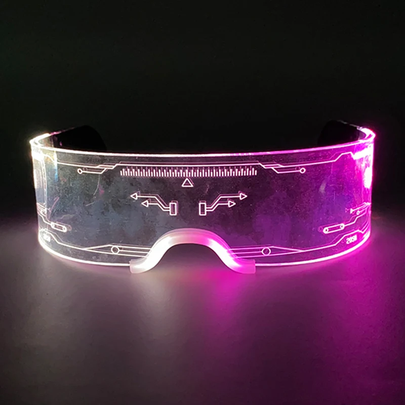 Cool Luminous LED Glasses Glowing Costume Neon Light Flashing Sunglasses For Nightclub DJ Dance Party Decor |