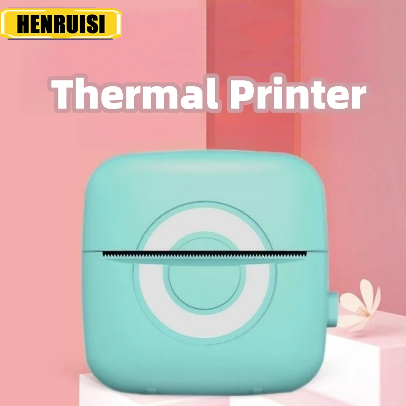 

Henruisi Mini Inkless Wireless Bluetooth Printer Thermal Portable Printers Student Phone Photoes Notes Pocket Label Printer