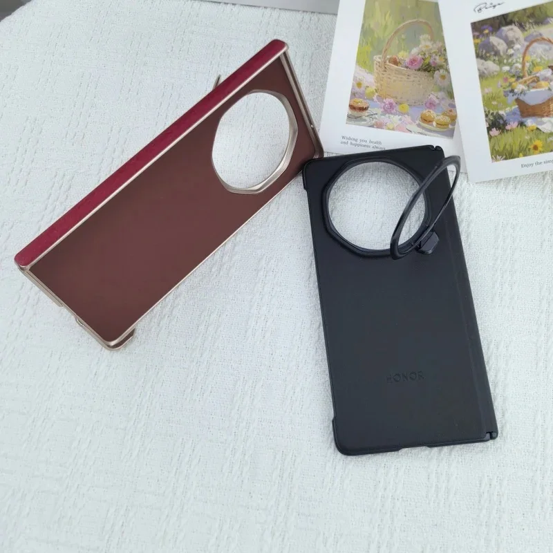 Фото BANERYPAK Роскошный чехол-подставка из полиуретановой кожи для Honor Magic V6, противоударная задняя крышка MagicV6 PNM-N49, тонкий защитный чехол для объектива №4