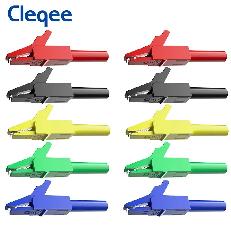 

CLEQEE Cleqee P2007 Щипковые зажимы для банановых разъемов 4 мм, набор из 10 штук